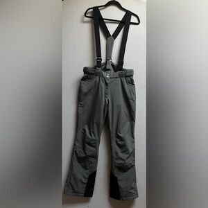 McKINLEY Aquamax Waterproof Snow Ski Pants w/ Suspenders Gray Sz M– 10,000mm